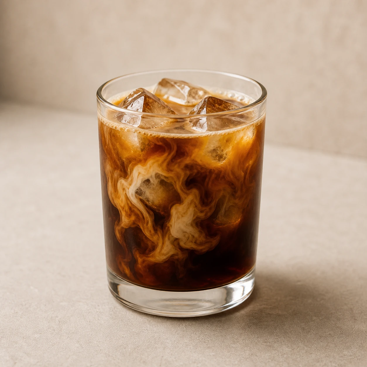 Realistic studio food card for Zerno Cold Brew, a fictional coffee item.