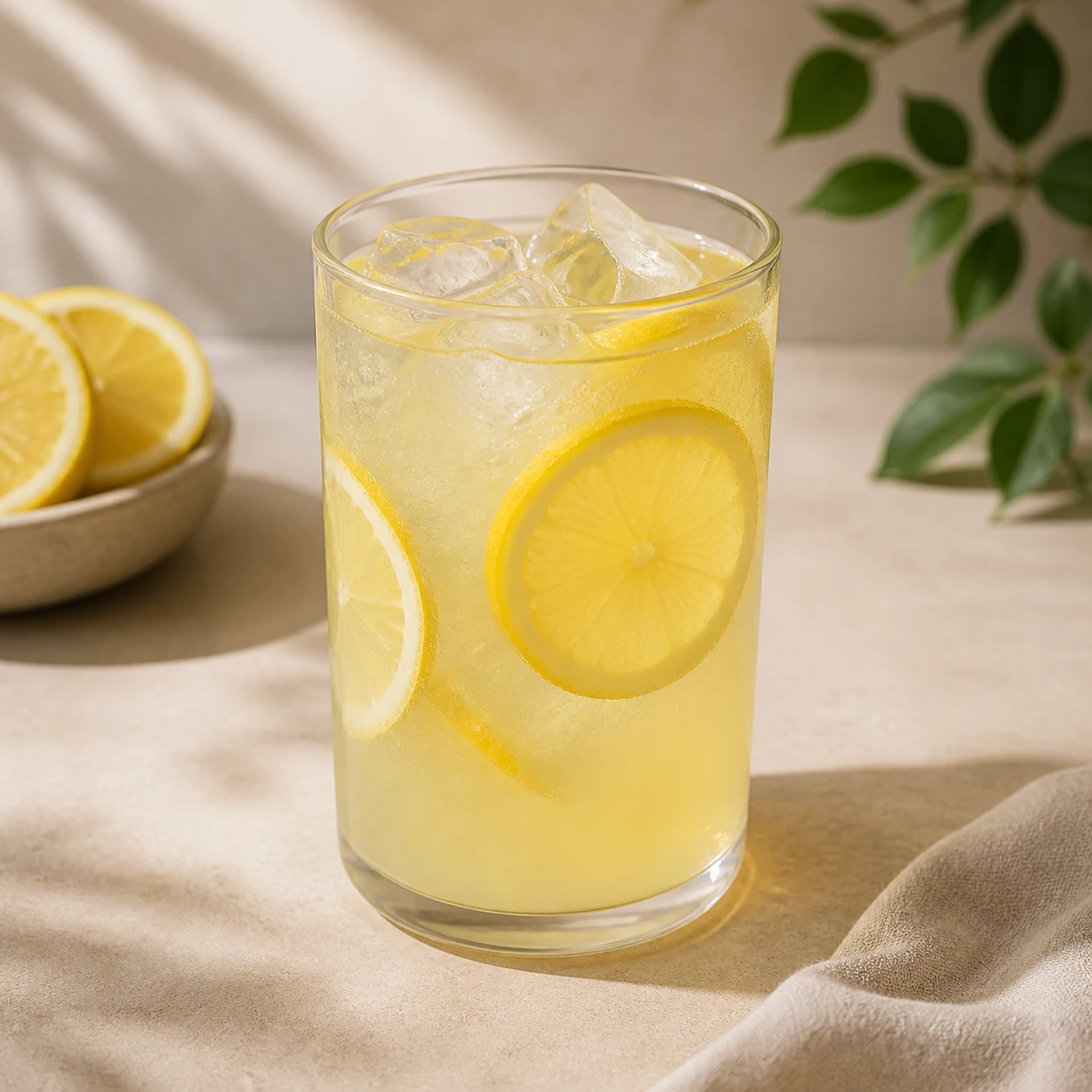 Realistic studio food card for Svizho Citrus Lemonade, a fictional lemonade item.