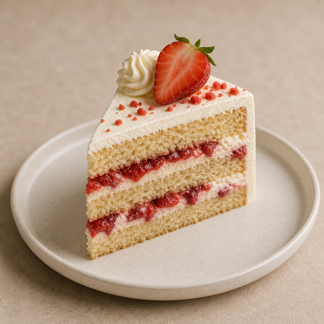 Realistic studio food card for Narylo Cake Slice, a fictional cake item.
