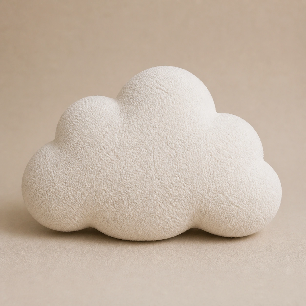 Realistic studio product card for Cloud Shape Cushion, a fictional home item.