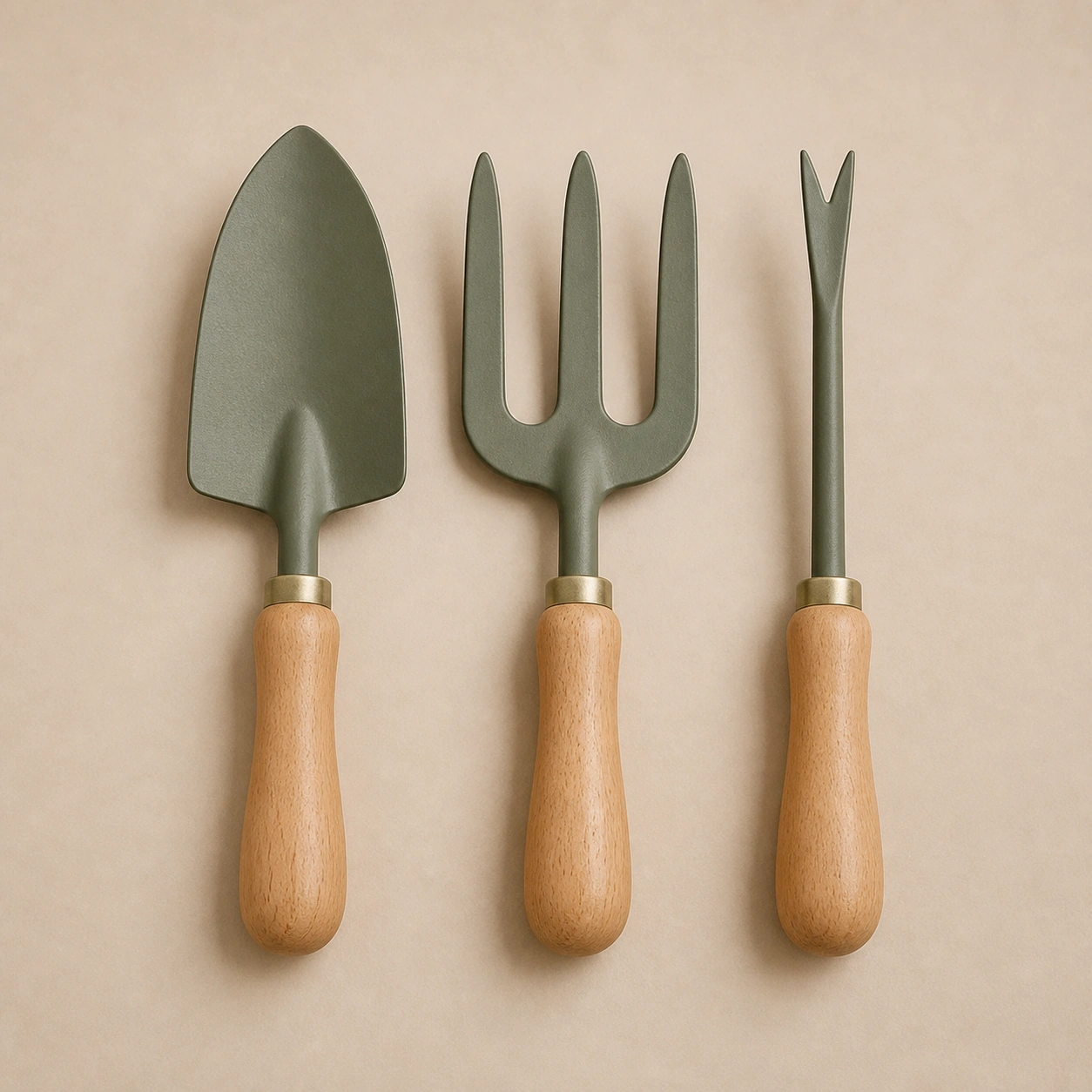 Realistic studio product card for Garden Tool Set, a fictional gardening object item.